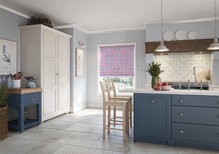 Bamboo Candy, Blue Pink - Twist&Fit Roman Blind - Image 6